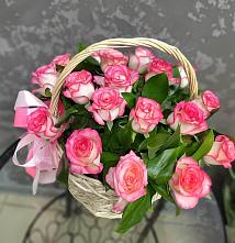 Цветочная композиция из Розы в корзине #REPLACE_PRED# Коммунаре