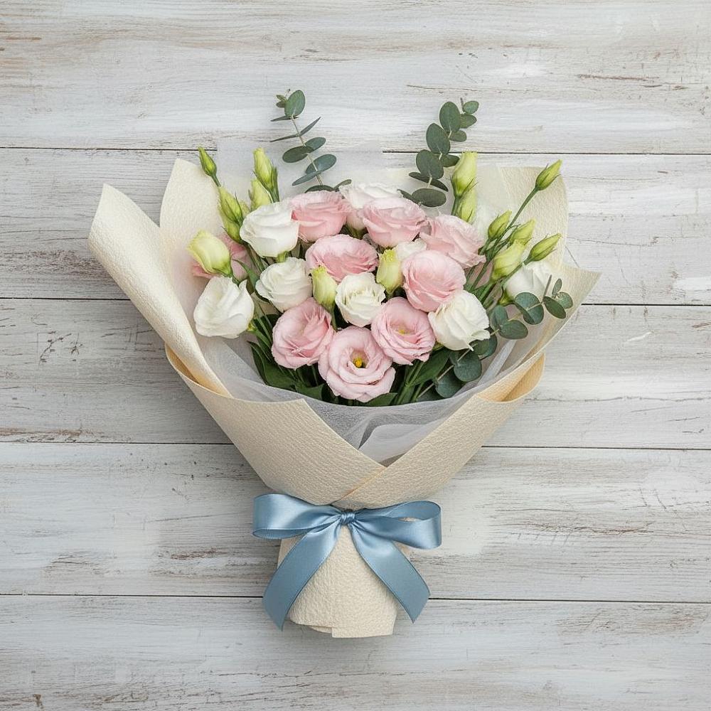 Букет цветов из: Лизиантусы в Коммунаре